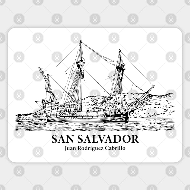 San Salvador - Juan Rodríguez Cabrillo Magnet by Lakeric